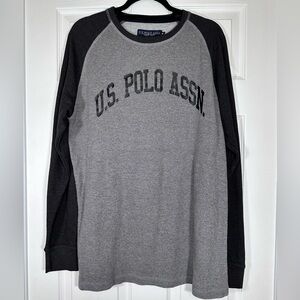 US Polo Association men’s waffle knit long sleeve shirt size XL